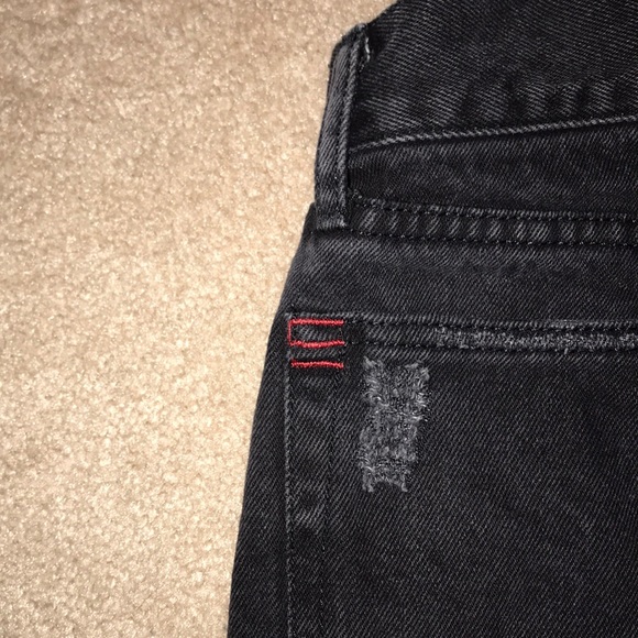 Black BDG Cheeky Denim Shorts - Picture 3 of 4